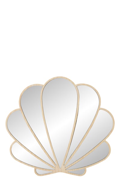 Miroir mural shell mdf naturel