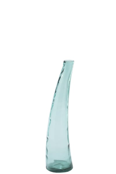 Vase verre bleu azur