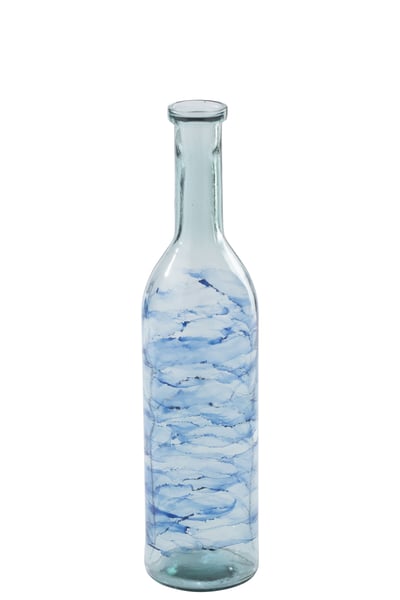 Vase vague verre bleu