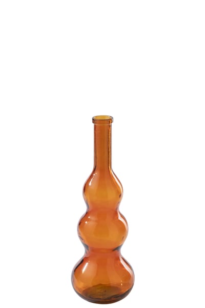 Vase  verre orange foncé