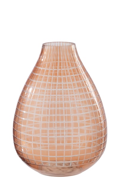 Vase verre orange