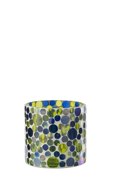 Chandelier verre bleu/vert medium