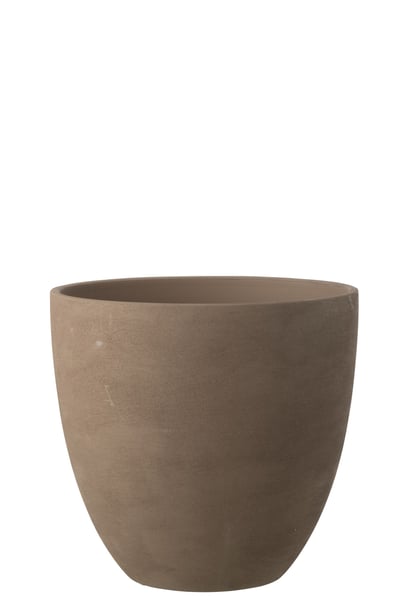 Cachepot rond céramique taupe extra large