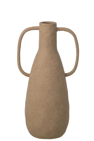 Vase jodi grès taupe large