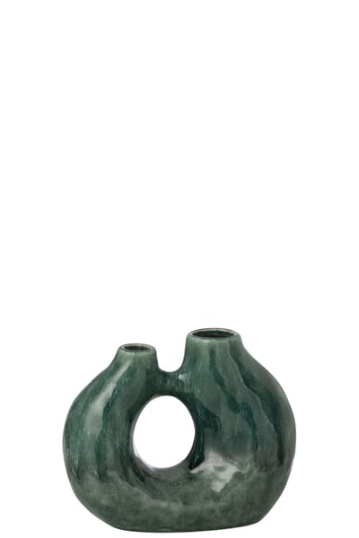 Vase jeanne grès vert foncé small