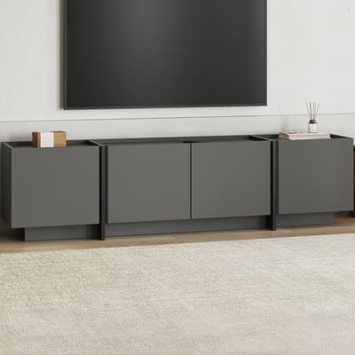 Meuble TV Lowen - 100% MELAMINE - Anthracite - 46 x 35 x 180 cm