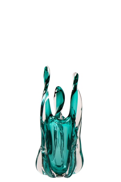 Vase serena verre turquoise small