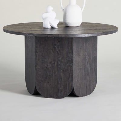 Table basse Tekla - MDF noir Ø80x45 cm