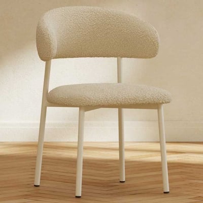 Chaise de salle à manger Lillholmen - Tissu bouclé beige - 57x58x83 cm