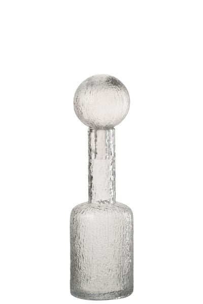 Bouteille décoratif relief verre transparent small