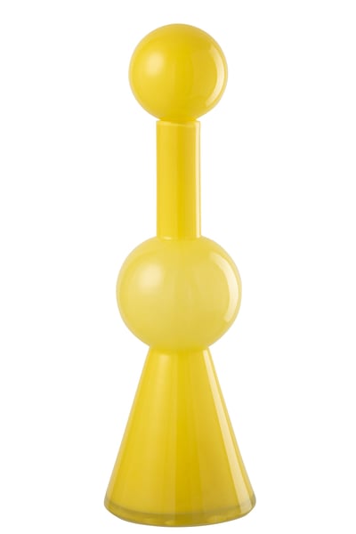 Bouteille ubi verre jaune large