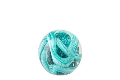 Presse-papier balle verre turquoise small