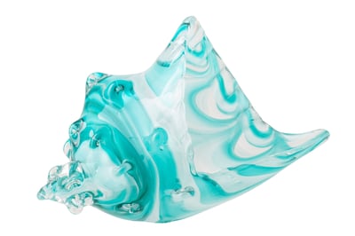 Presse-papier seashell verre turquoise