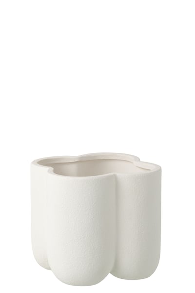 Cachepot buddy argile blanc medium