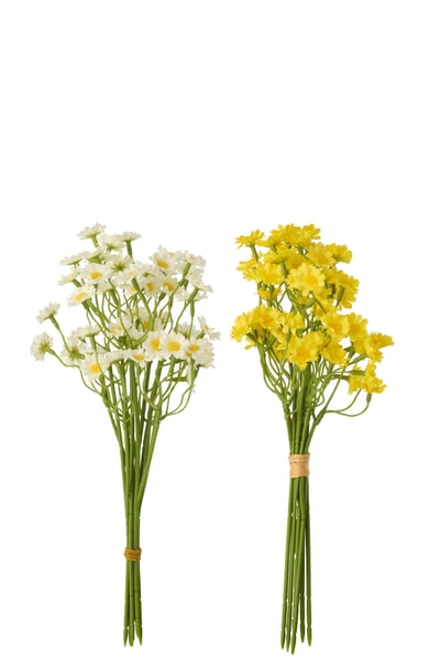 Gypsophile pvc blanc/jaune assortiment de 2