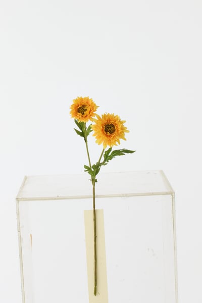 Lot de 2 marguerite textile jaune chaud