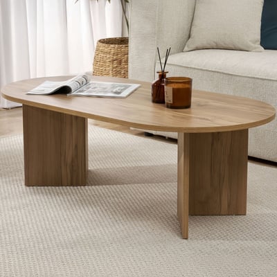 Table Basse Sable - 100% MELAMINE - Chêne - 40 x 60 x 119 cm