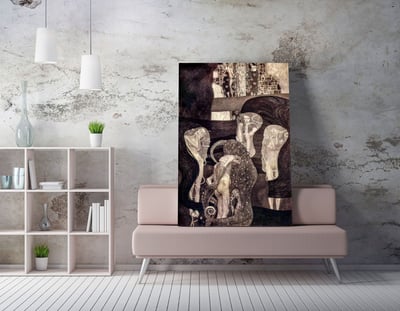 Gustav Tableau décoratif sur toile | Cadre en bois | 70 x 100 cm