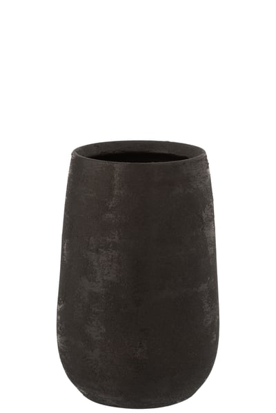 Vase irregulier rugueux ceramique noir small
