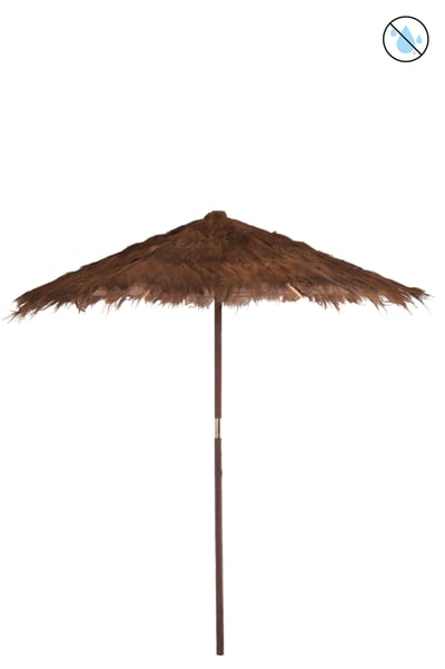 Parasol feuilles de cocotier marron large