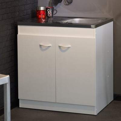 Armoire basse pour évier avec 2 portes (80 cm). Armoire basse pour évier avec 2 portes (80 cm).