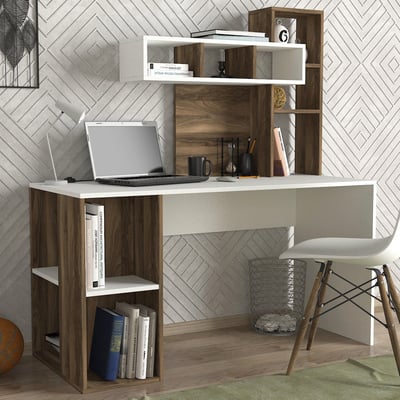Bureau d'étude en bois | 100% mélaminé | 18mm d'épaisseur | 140cm de largeur | Noyer blanc Bureau d'étude en bois | 100% mélaminé | 18mm d'épaisseur | 140cm de largeur | Noyer blanc
