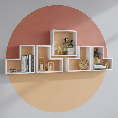Seconde chance Etagère murale Elegance 180x59 cm | Blanc