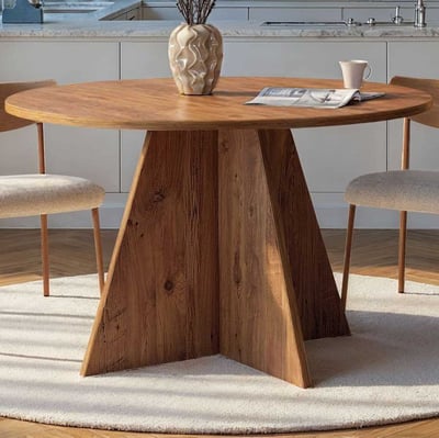 Table de salle à manger ronde Virella - Ø120x75cm - Atlantic Pine