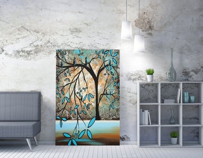 Symphony Tableau décoratif sur toile | Cadre en bois | 70 x 100 cm