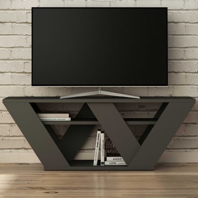 Meuble TV en bois anthracite | 100% mélaminé | 110x40x30 cm Meuble TV en bois anthracite | 100% mélaminé | 110x40x30 cm