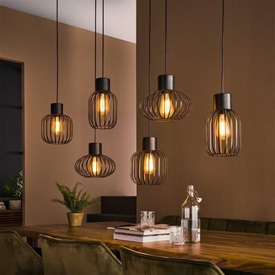 Lampe suspendue Mérinne 6 abat-jour-charcoal Lampe suspendue Mérinne 6 abat-jour-charcoal