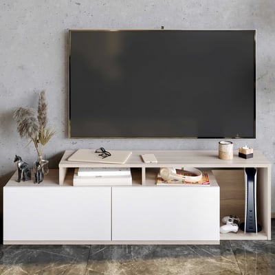 Nexera Meuble TV | 100 % MÉLAMINE | Cordoba, Blanc