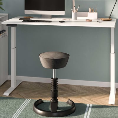 Bureau assis/debout Hermoso | 140 x 80 x 120 cm | Réglable électriquement | Blanc