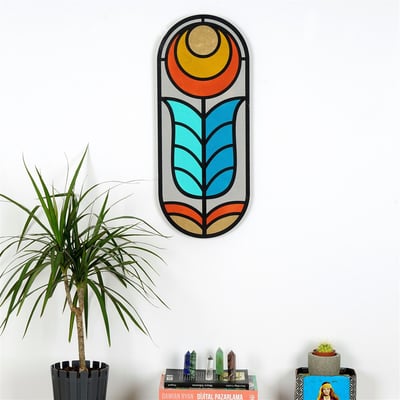 Evila Originals Accessoire mural décoratif en bois | 100 % MÉLAMINE | 53 x 22 x 2 cm