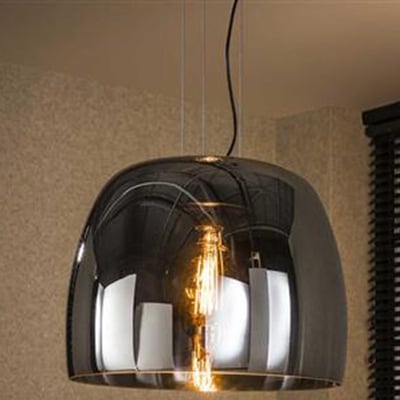 Lampe suspendue Drift - Ø48x150cm - verre fumé gris