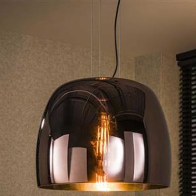 Lampe suspendue Drift - Ø48x150cm - verre couleur cuivre