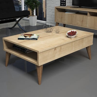 Best C Table basse | 100 % MÉLAMINE | Chêne
