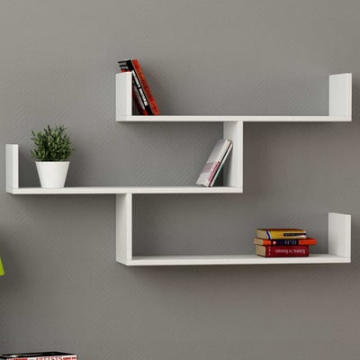 Tibet Étagère murale | 100 % MÉLAMINE | Blanc