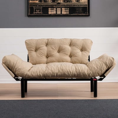 Nitta Canapé-lit 2 places | Structure en métal | Crème