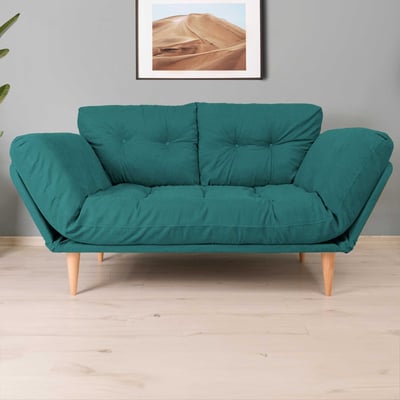 Nina Canapé-lit 3 places | Structure en métal | Vert pétrole