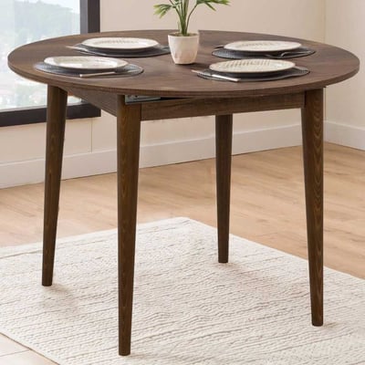 Vina Table à manger extensible | 100 % MÉLAMINE | Noyer