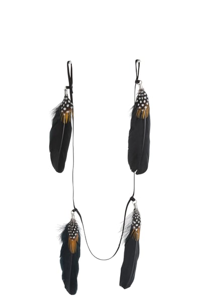 Guirlande plumes marron/noir
