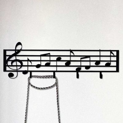 Tanelorn Crochet mural en métal | 100 % métal | 60 x 19 cm