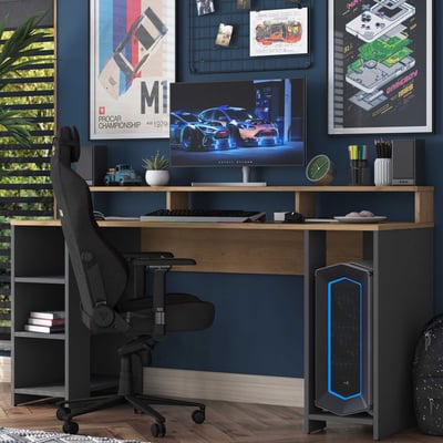Bureau d'étude à la mode | Woody 160cm | Noyer Anthracite Bureau d'étude à la mode | Woody 160cm | Noyer Anthracite