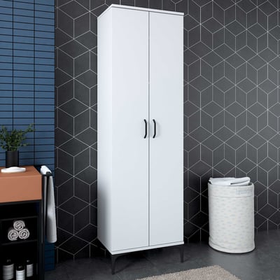 Armoire multifonctionnelle Woody Fashion | 60 x 40 x 199 cm | Blanc Armoire multifonctionnelle Woody Fashion | 60 x 40 x 199 cm | Blanc