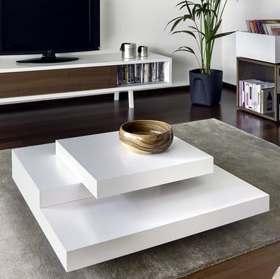 Table basse Slate 90x90 - blanc Table basse Slate 90x90 - blanc
