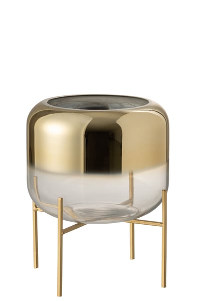 Vase oceanne verre or/transparent small Vase oceanne verre or/transparent small