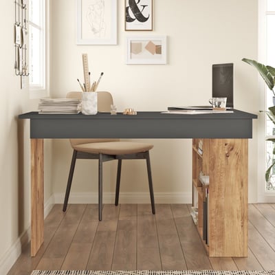 CT5 Bureau d'étude | 100 % MÉLAMINE | Pin Atlantique, Anthracite
