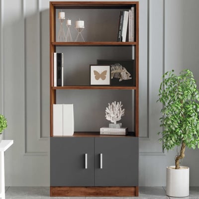 Vario D Bibliothèque | 100 % MÉLAMINE | Noyer, Anthracite Vario D Bibliothèque | 100 % MÉLAMINE | Noyer, Anthracite