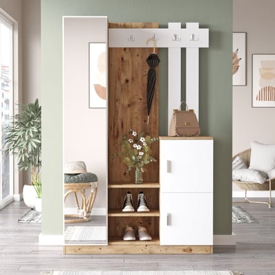 Vestiaire Killian 114cm - pin/blanc